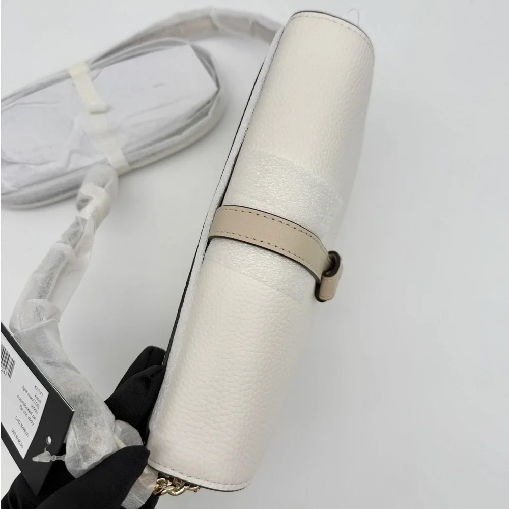 Kate Spade Knott Colorblocked Flap Chain Crossbody Light Cream Multi